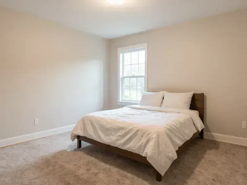 water damage restoration completed bedroom 0